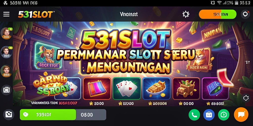 Screenshot gameplay slot 531SLOT yang penuh warna.