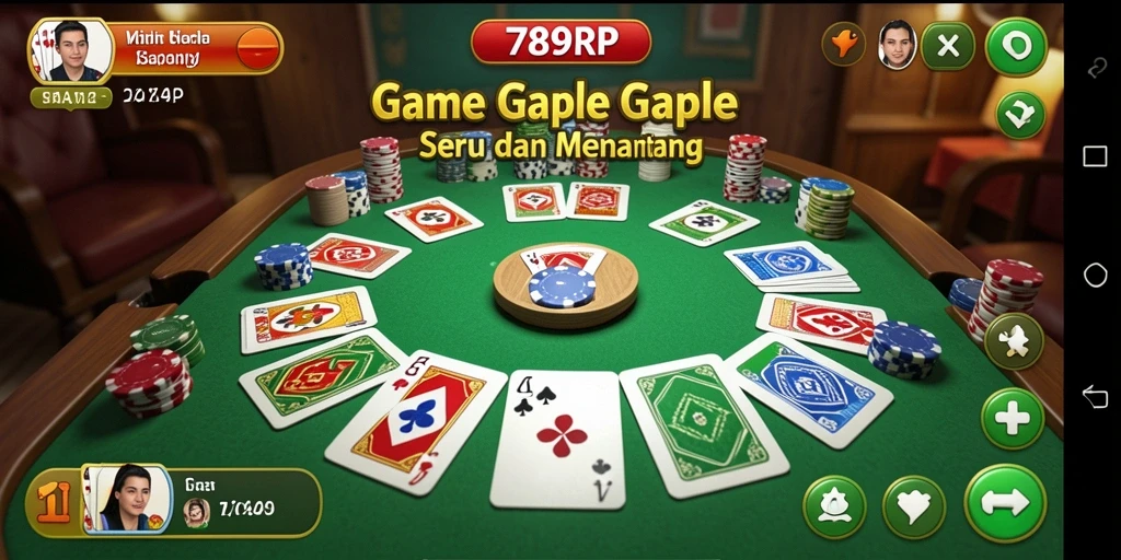 Screenshot gameplay Gaple yang seru dan interaktif.