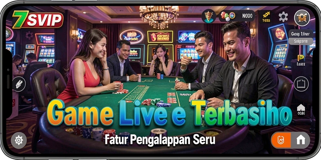 Tampilan gameplay Live Casino yang memikat di 7SVIP.