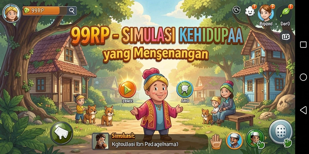 Tampilan gameplay menarik dari 99RP dengan berbagai aktivitas interaktif.