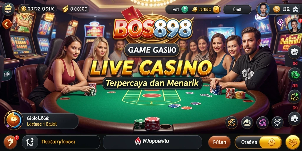 Tampilan gameplay mendebarkan dalam aplikasi Live Casino.