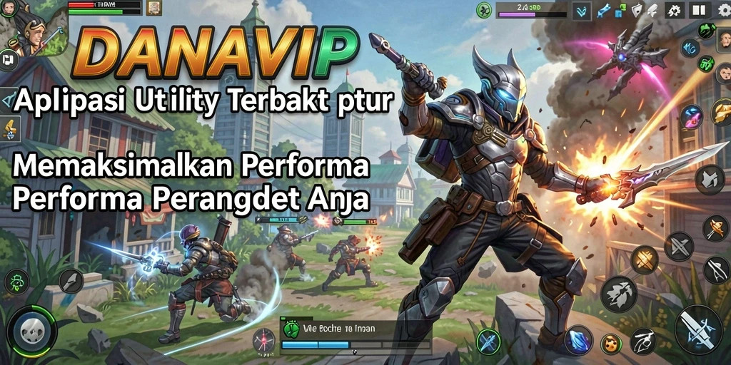 Screenshot utama DANAVIP menampilkan interface aplikasi Utility yang bersih dan intuitif.