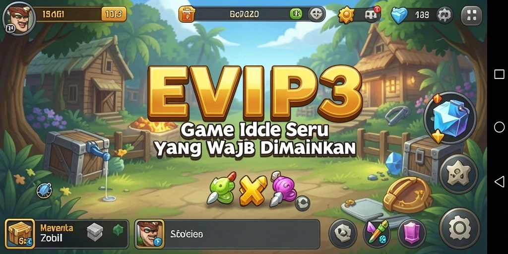 Tampilan menarik dari gameplay Idle EVIP3 yang menantang.