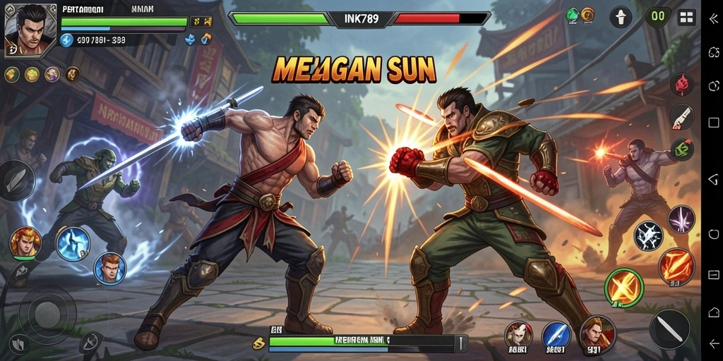 Tampilan mengesankan dari gameplay Fighting INK789 yang penuh aksi.