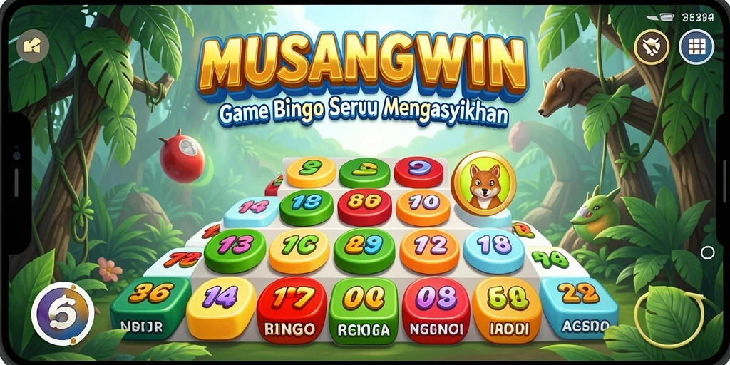 Tampilan gameplay seru dari aplikasi MUSANGWIN Bingo.