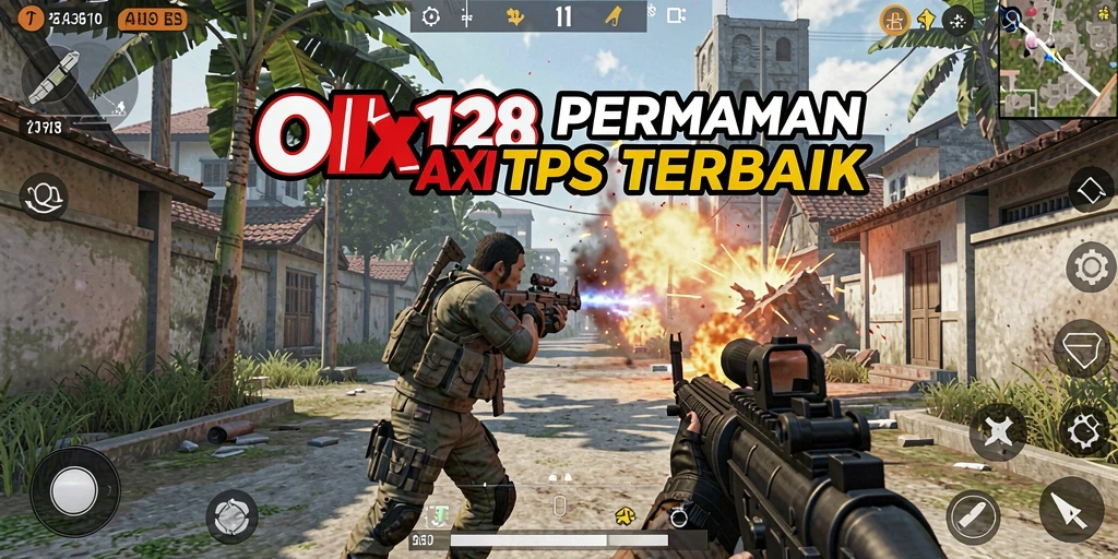 Screenshot menampilkan intensitas gameplay dalam OLX128 dengan aksi TPS yang mendebarkan.