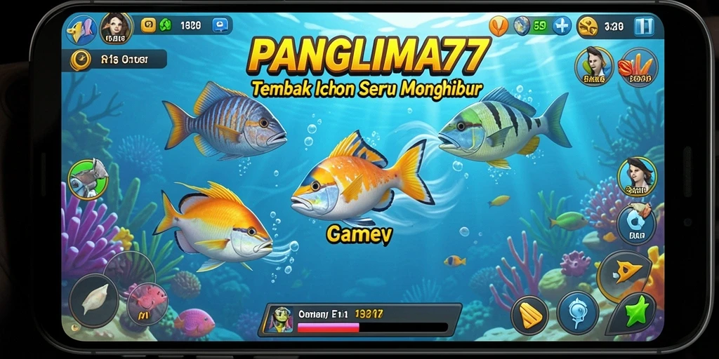 Tampilan gameplay seru dalam PANGLIMA77 yang penuh aksi Tembak Ikan.