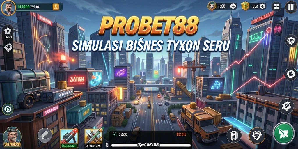 Screenshot gameplay PROBET88 menampilkan manajemen bisnis yang seru.