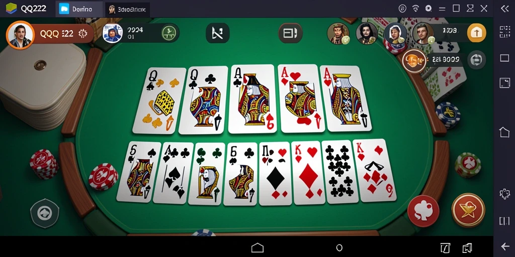 Tampilan gameplay Domino yang dinamis dan menarik.
