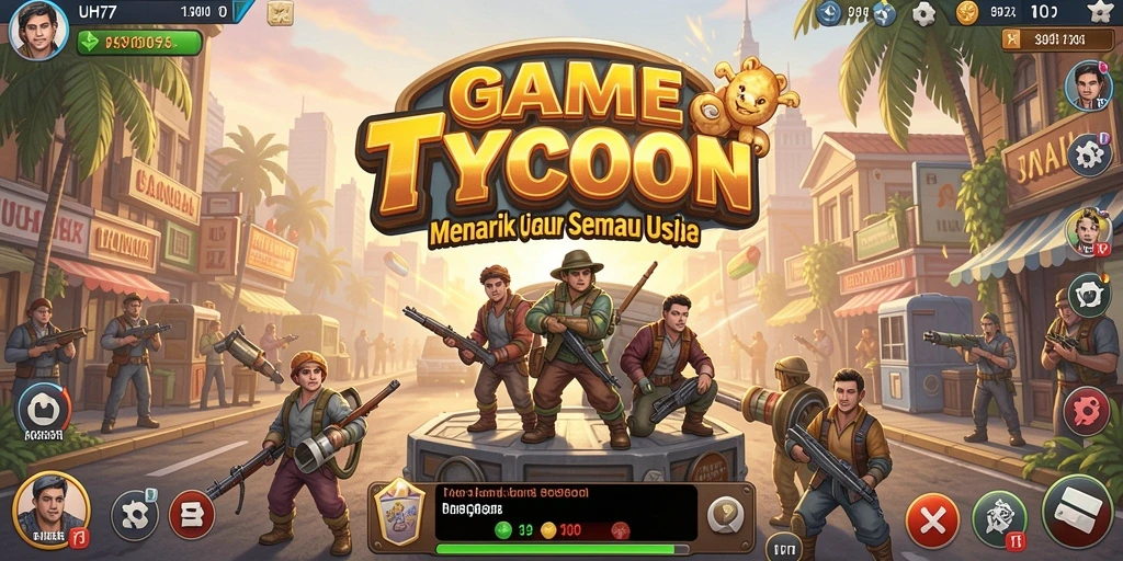 Tampilan gameplay UH77 yang menarik dan interaktif.