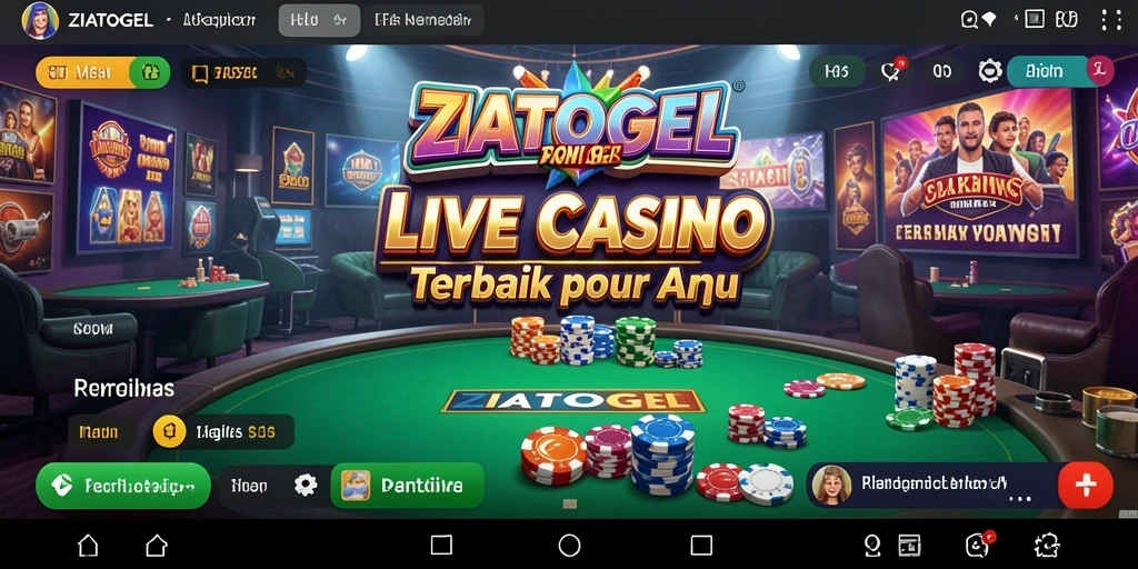 Tampilan layar permainan Live Casino yang interaktif dan menarik.