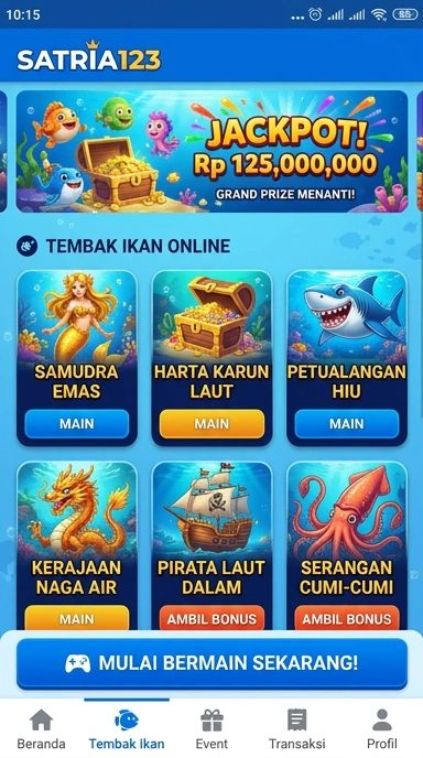Proses unduh aplikasi di 'satria123' yang cepat dan efisien.